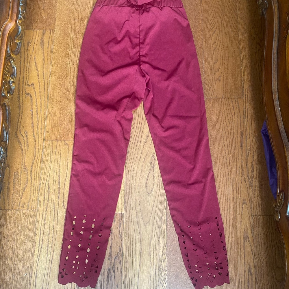 maroon pants with bow - Picture 8 of 8